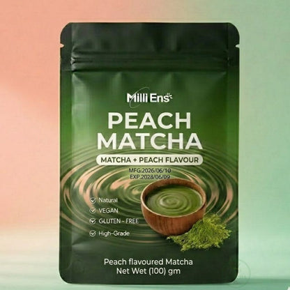 Peach matcha powder 100g pouch by Matcha.BD