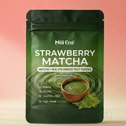 Strawberry matcha powder 100g pouch by Matcha.BD
